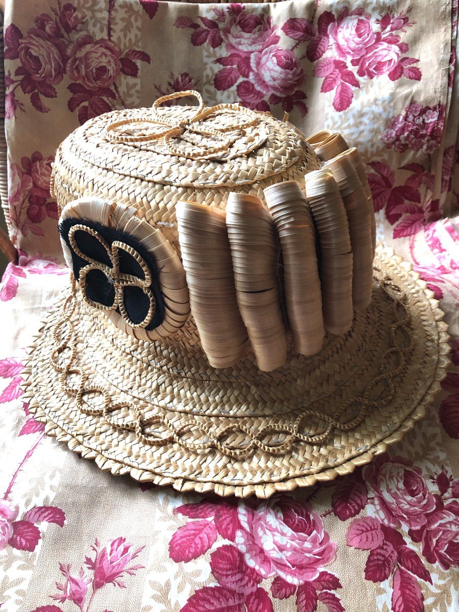 Straw Hat 1900 Headdress