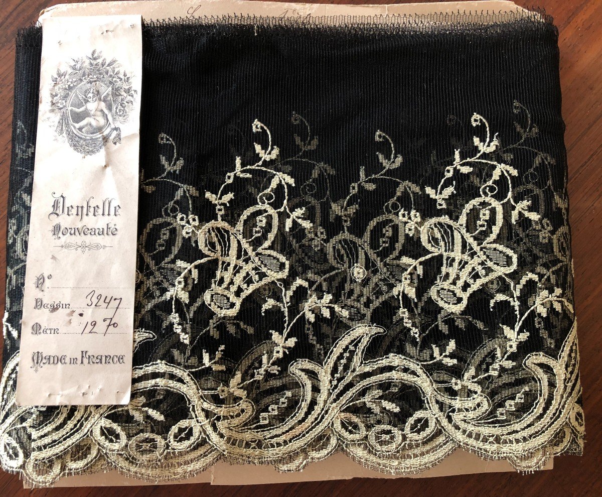 Metrage Dentelle Bicolor Broderie-photo-2