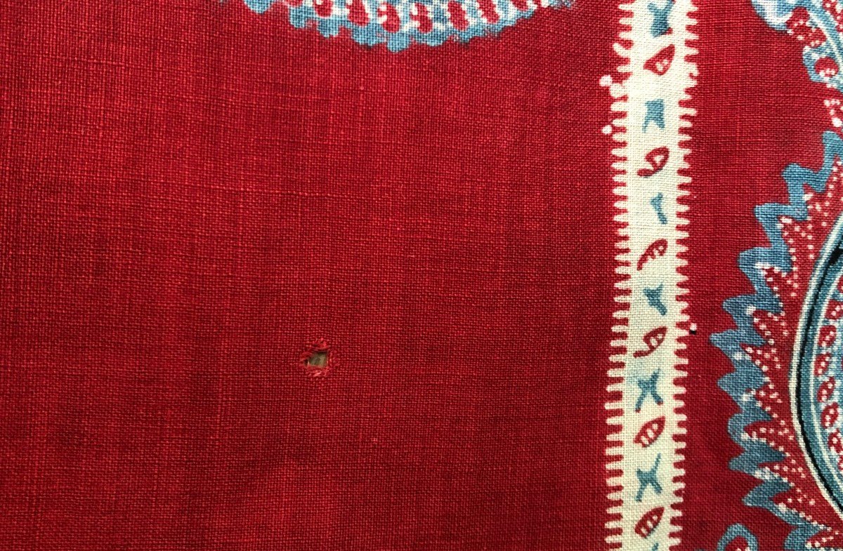 Handkerchief Adrianople Mulhouse 1820 Carre Foulard Fichu Alsace-photo-5