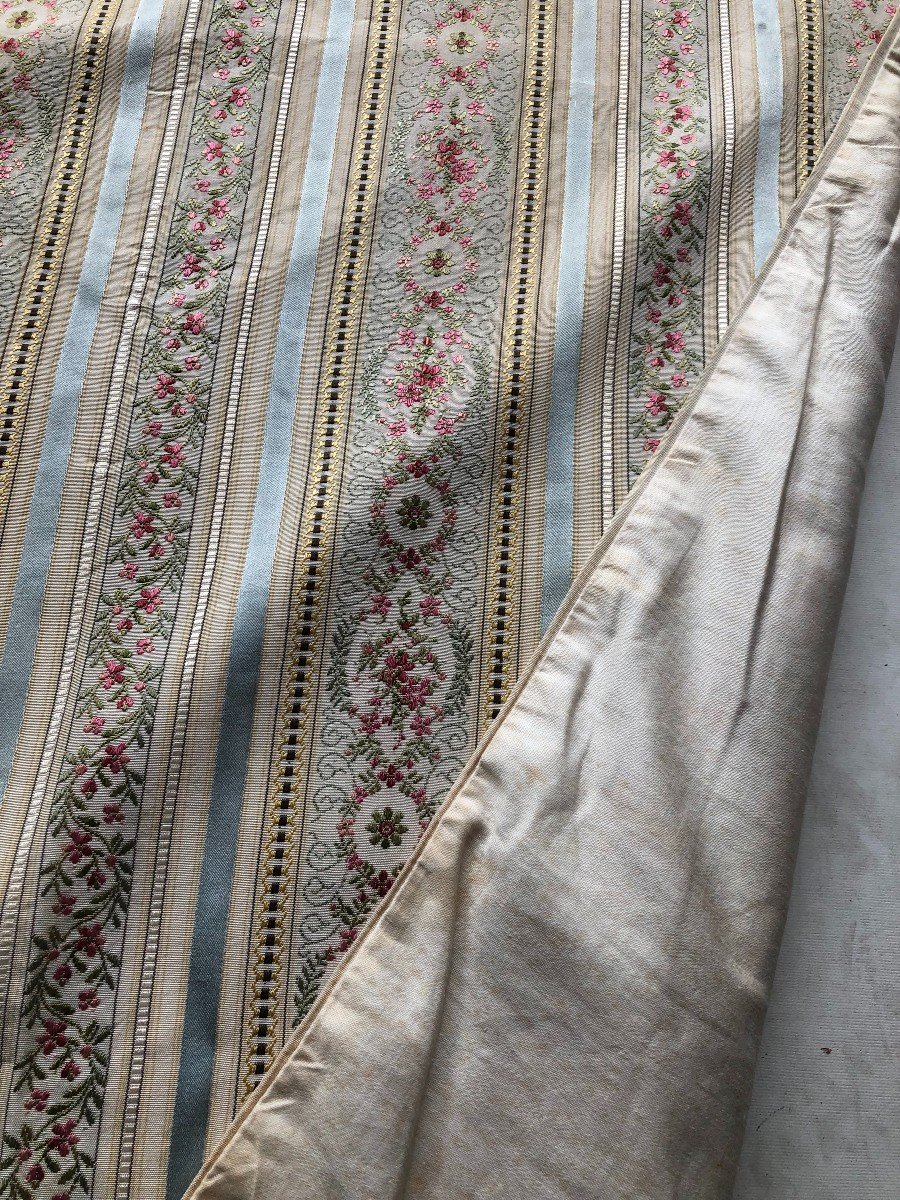 Tissu Paire De Rideaux En Soie De Style Louis XVI-photo-2
