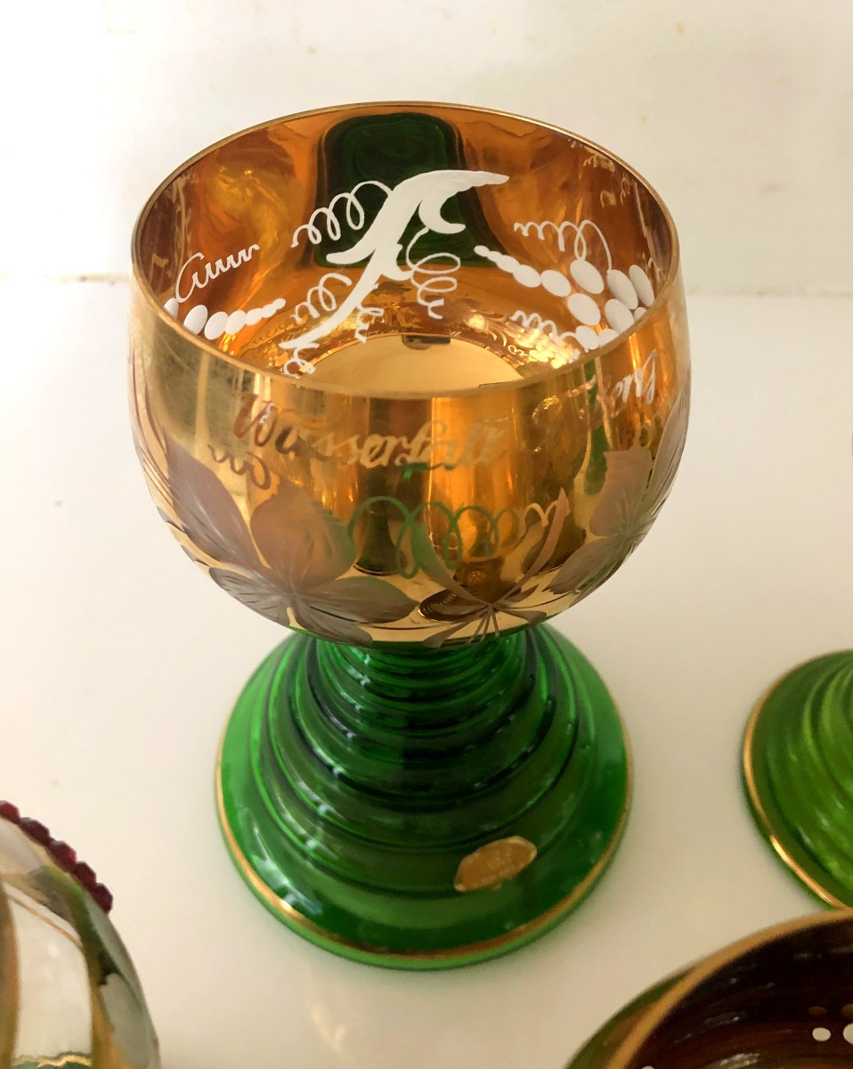 10 Glass Roemer Win Forestier Crystal Collection Germany-photo-2