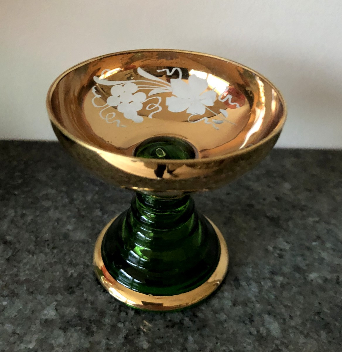 3 VERRES ALSACE  ROEMER A VIN  EN CRISTAL EMAILLE TAILLE COLLECTION ALLEMAGNE-photo-4