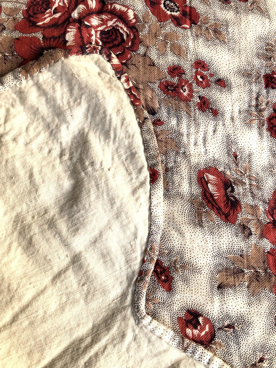 Antique Printed Valance Fabric From The 19th Century-photo-2