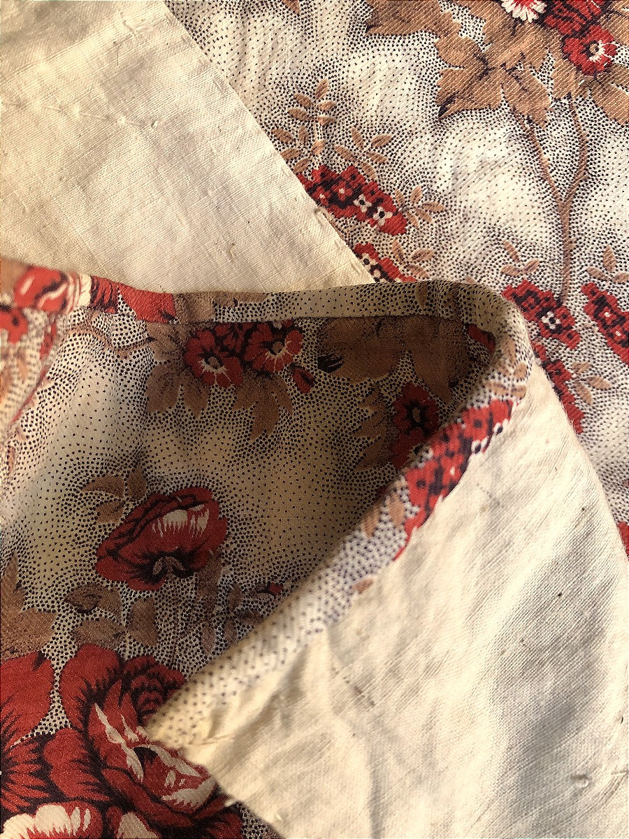 Antique Printed Valance Fabric From The 19th Century-photo-4