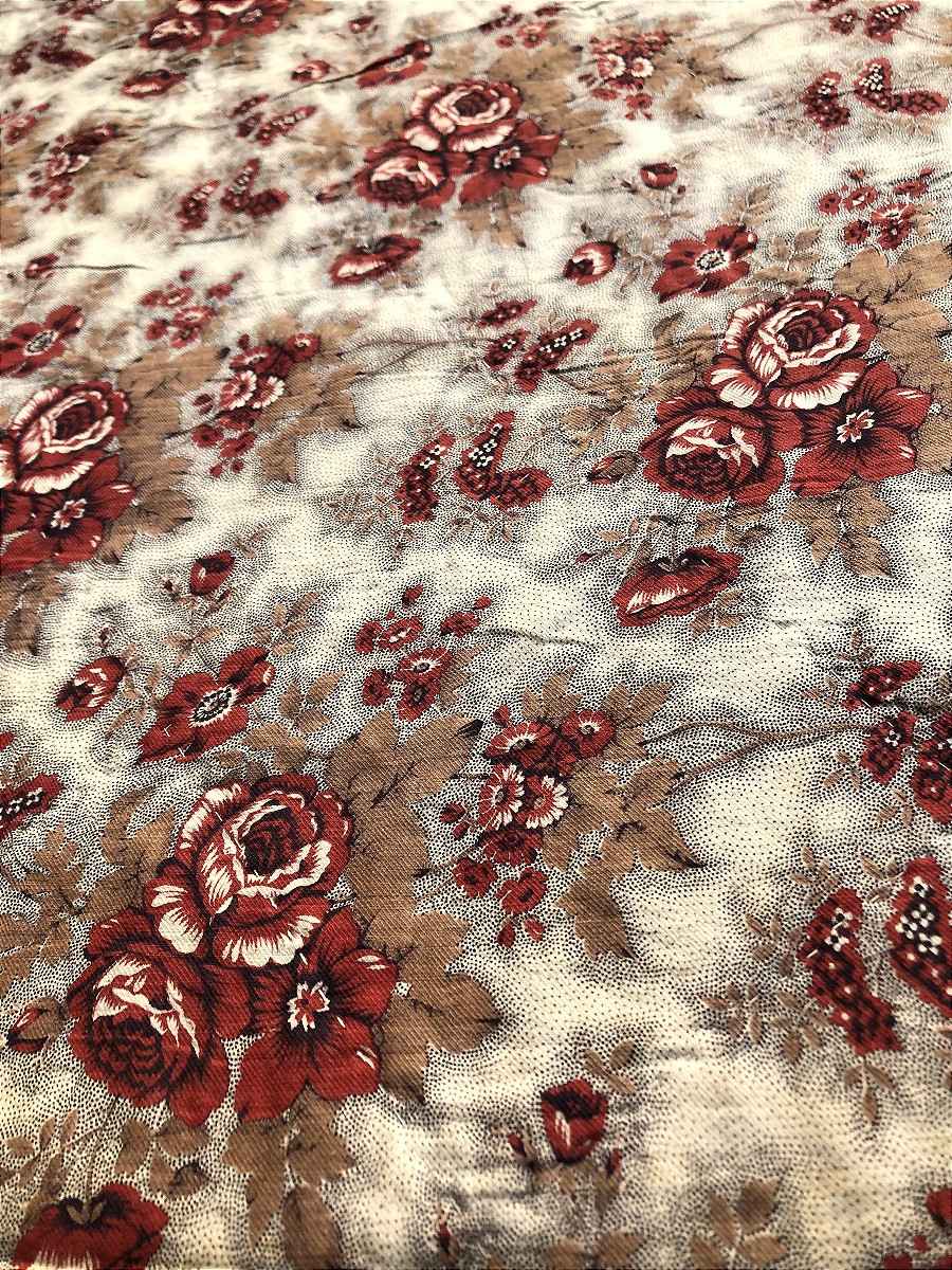 Antique Printed Valance Fabric From The 19th Century-photo-1