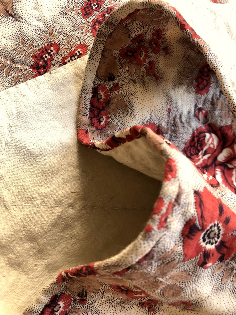 Antique Printed Valance Fabric From The 19th Century-photo-2