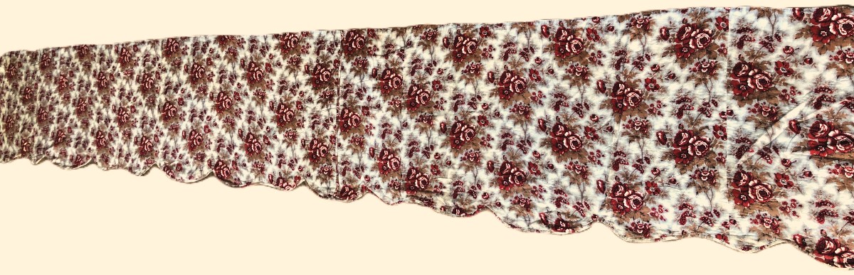 Antique Printed Valance Fabric From The 19th Century
