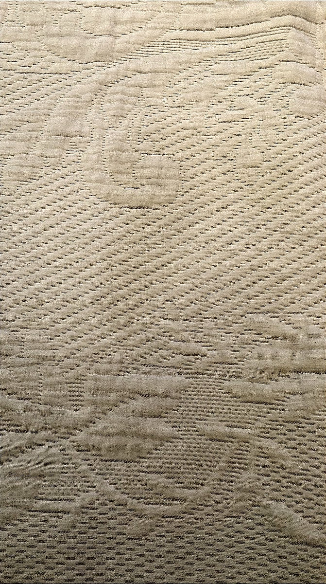 TISSU ANCIEN PIQUE DE MARSEILLE COURTE POINTE 1900 COUVRE LIT-photo-7