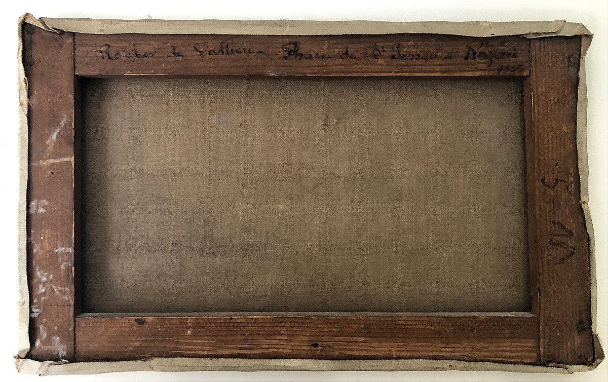 PEINTURE REGIONALISTE 1933   ST GEORGES DE DIDONNE ROYAN  PHARE MARINE-photo-4