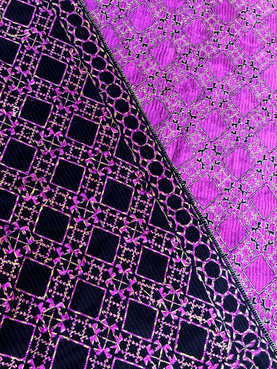 TISSU ANCIEN CHALE VALLEE DE SWAT PAKISTAN-photo-3