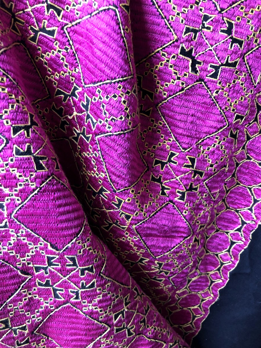 TISSU ANCIEN CHALE VALLEE DE SWAT PAKISTAN