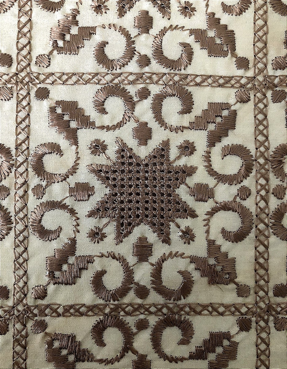 Antique Fabric, Arabic Lace, Tunisian Embroidery, Chebka-photo-2