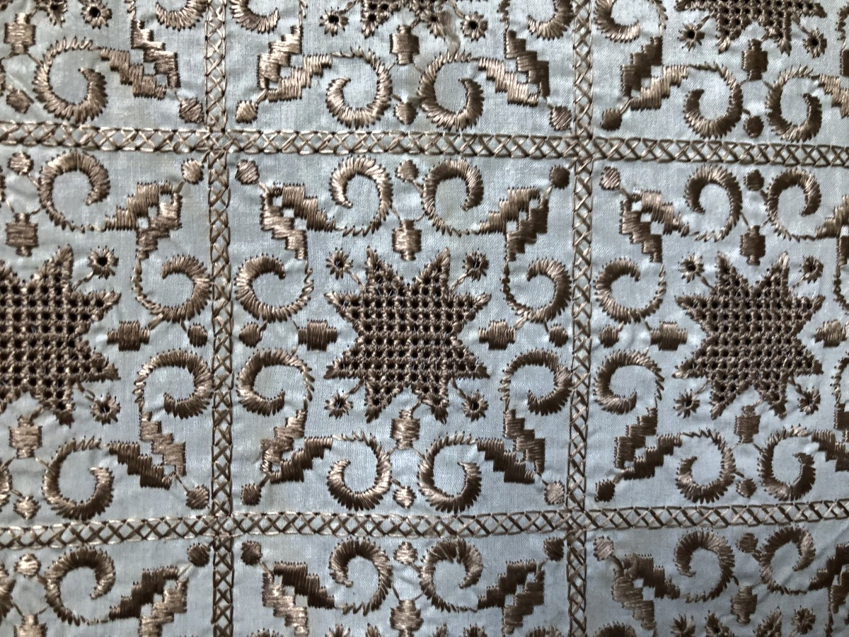 Antique Fabric, Arabic Lace, Tunisian Embroidery, Chebka