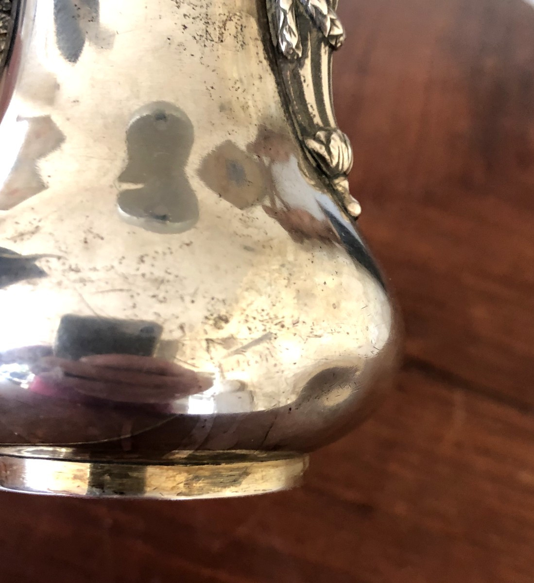 PETITE CAFETIERE VERSEUSE ARGENT MASSIF -photo-2