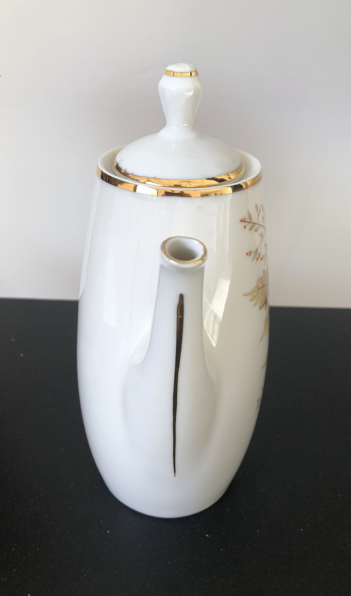 SERVICE A CAFE MOKA PORCELAINE ALLEMANDE MID CENTERY-photo-3