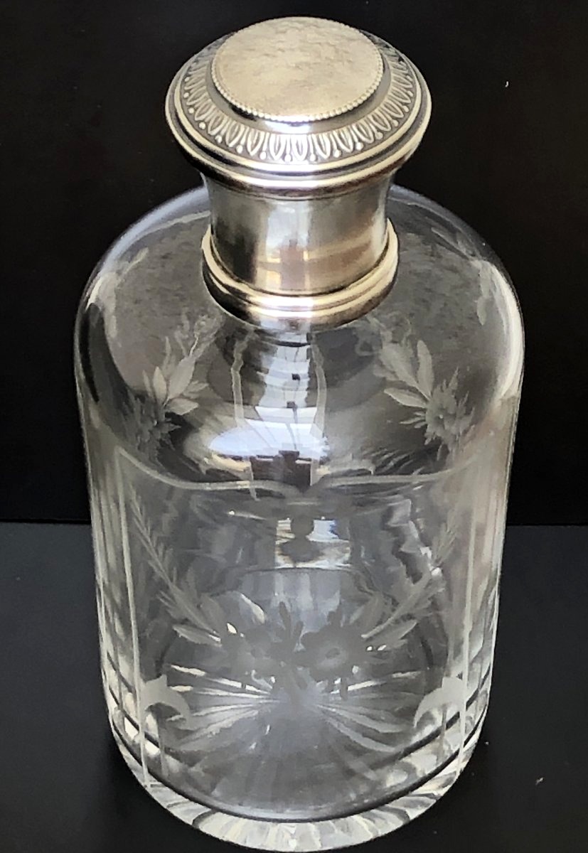 N° 2 FLACON A PARFUM CRISTAL BACCARAT ET ARGENT MASSIF -photo-4