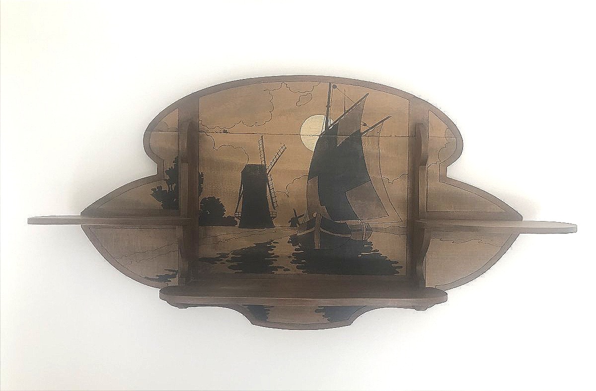 Inlaid Shelving Mill And Boats-photo-2