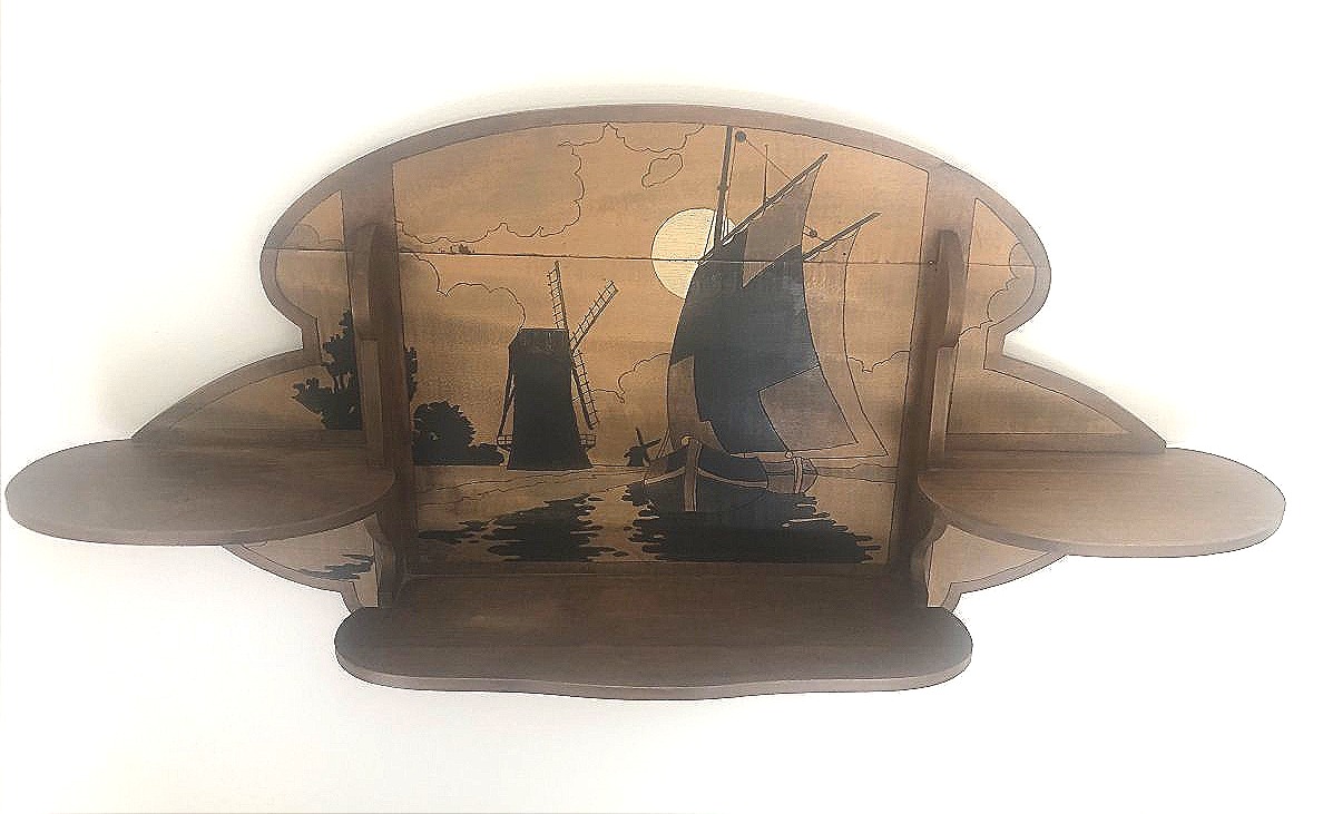 Inlaid Shelving Mill And Boats