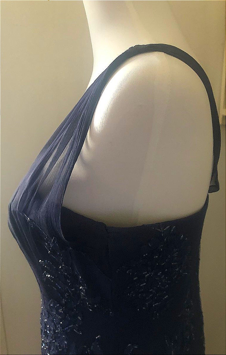 1950s Couture Cocktail Dress With Sparkling Embroidery-photo-3