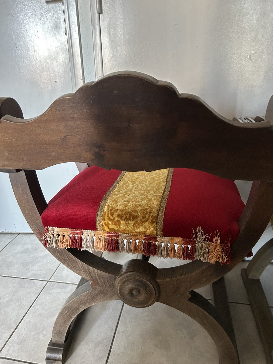 Carved Armchair And Tapestry, Circa 1960-photo-2