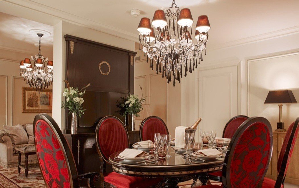 Pair Of Black Lacquered Metal Chandeliers Decorated With Faceted Beads, Drops, And Frosted Flowers-photo-4