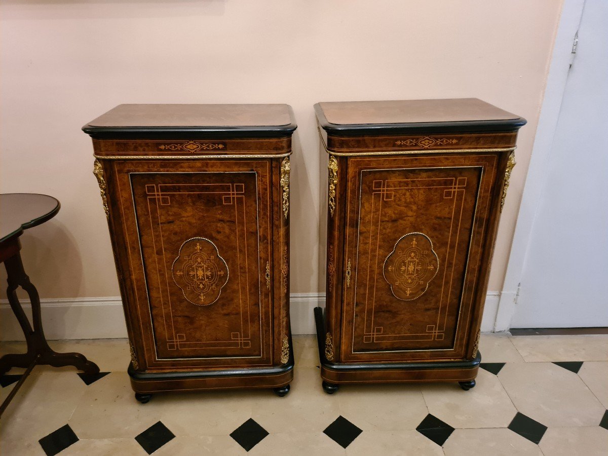 Paire De Meubles d'Entre-,deux Ou Paire De Meubles à Hauteur d'Appui époque  Nap III Vers 1850-photo-4