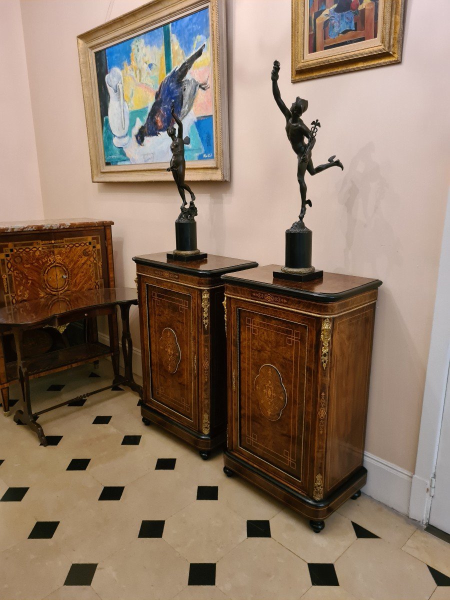 Paire De Meubles d'Entre-,deux Ou Paire De Meubles à Hauteur d'Appui époque  Nap III Vers 1850-photo-2