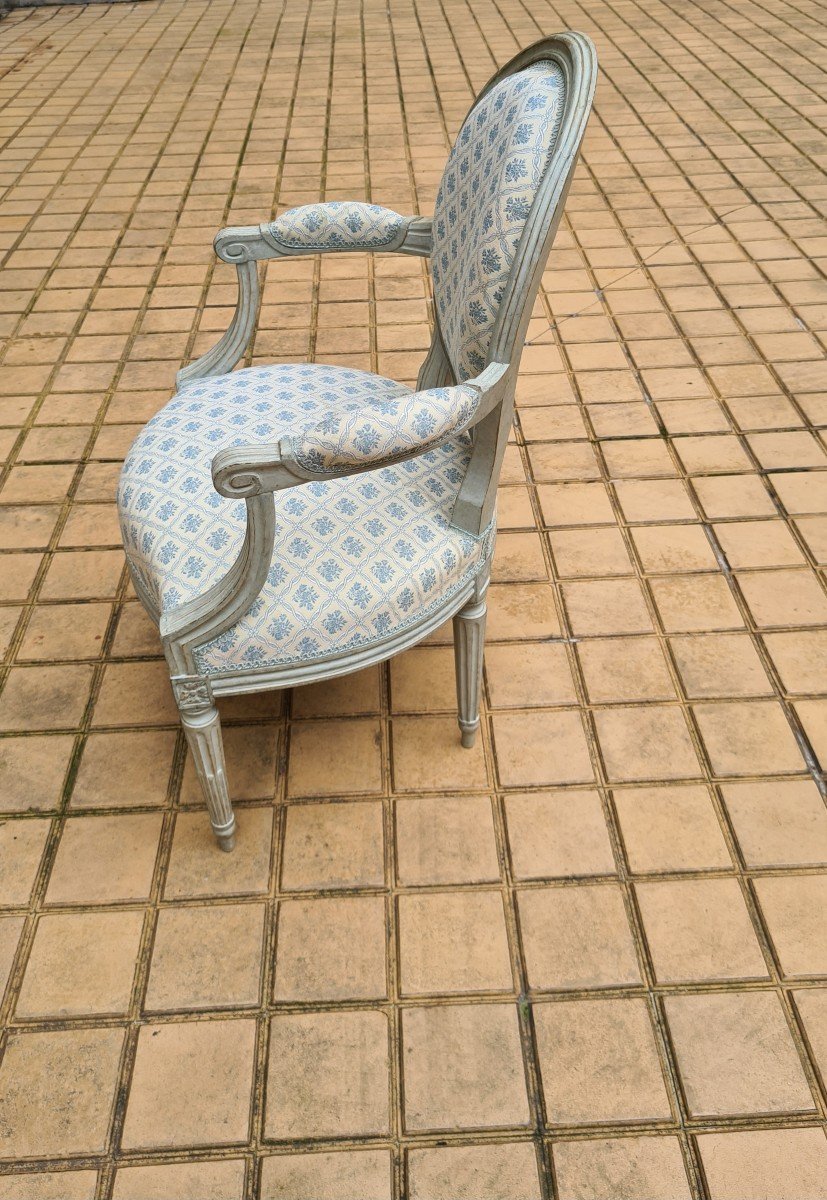  G .jacob (reçu Maitre En 1765) Paire De Fauteuils époque Louis XVI-photo-2