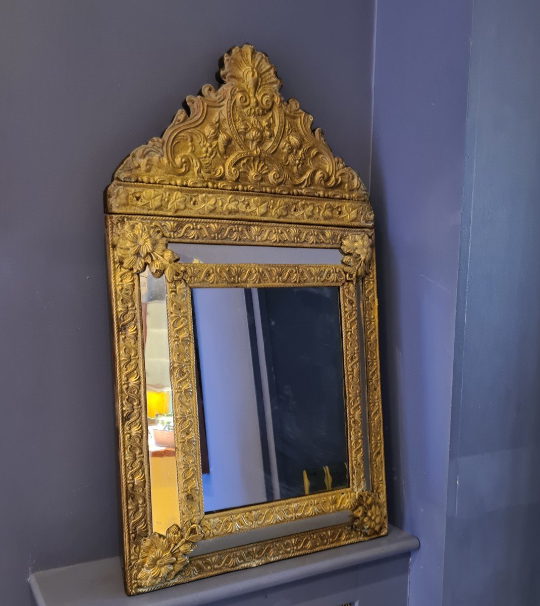 19th Century Pareclosed Mirror -photo-4
