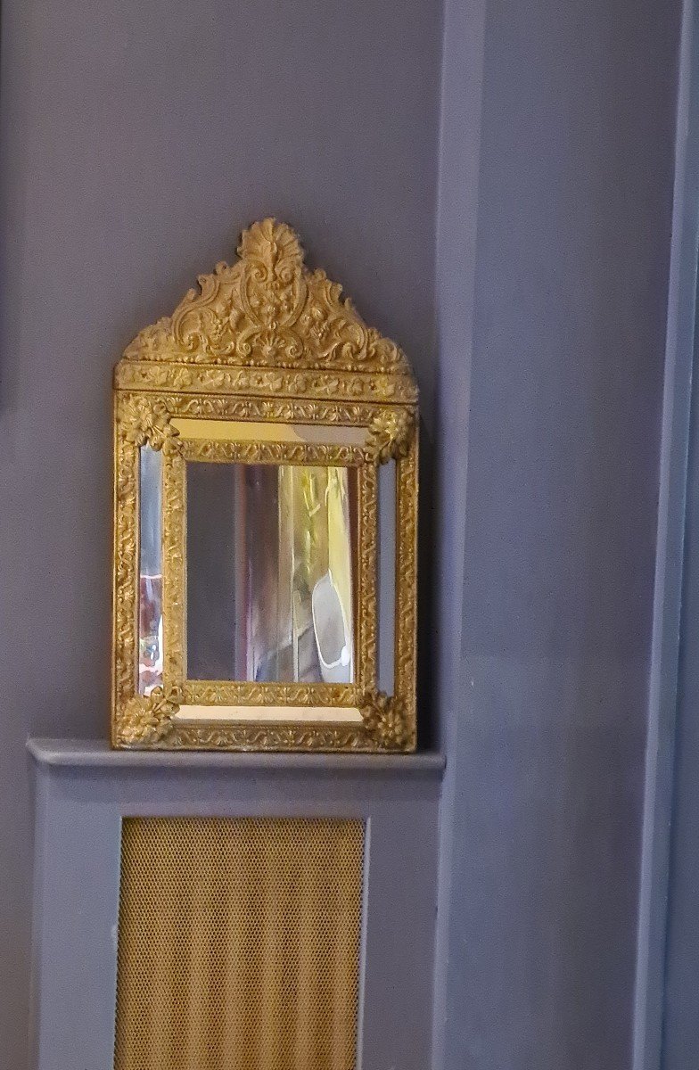 19th Century Pareclosed Mirror -photo-1