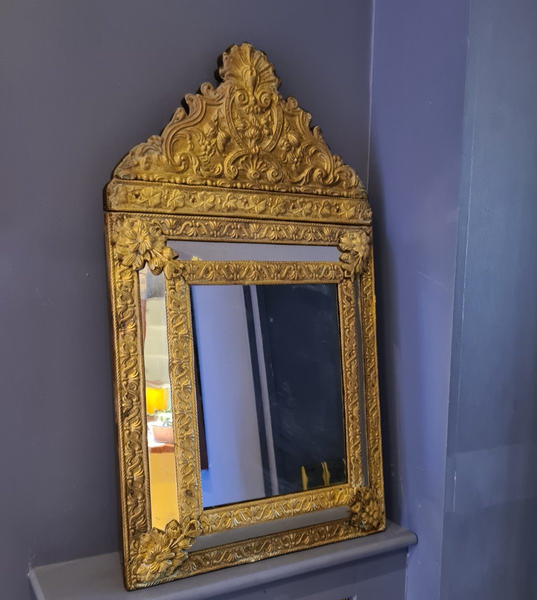 19th Century Pareclosed Mirror 