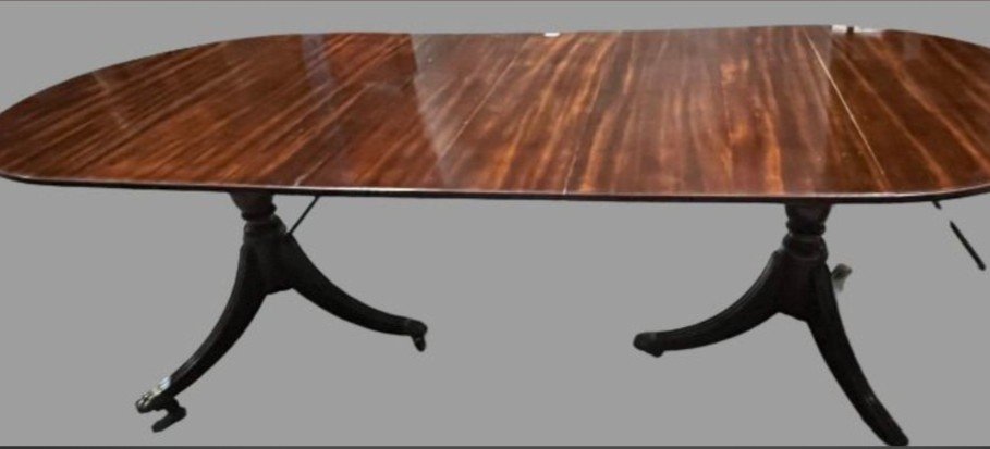 Grande Table De Salle à Manger En Acajou et placage acajou  , Angleterre Fin XIXème -photo-3