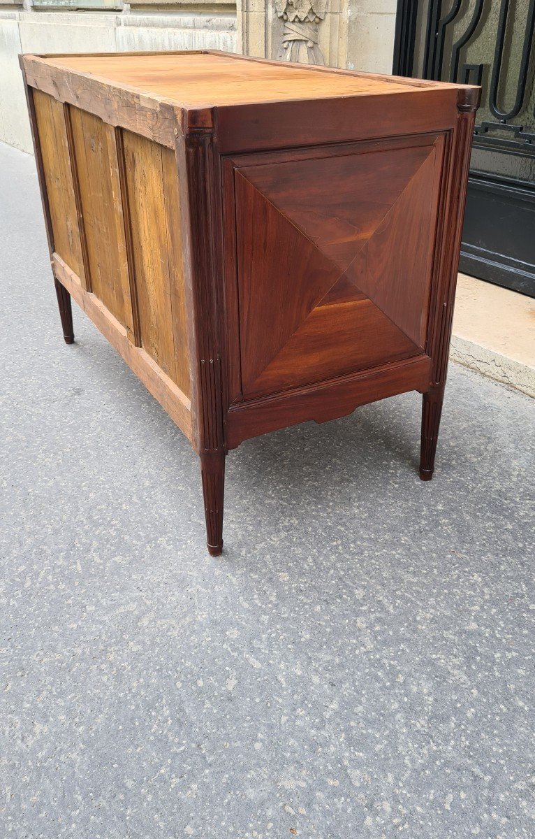 Commode Estampillée Caumont (reçu Maitre ébéniste En 1774) En Acajou , époque Louis XVI-photo-3