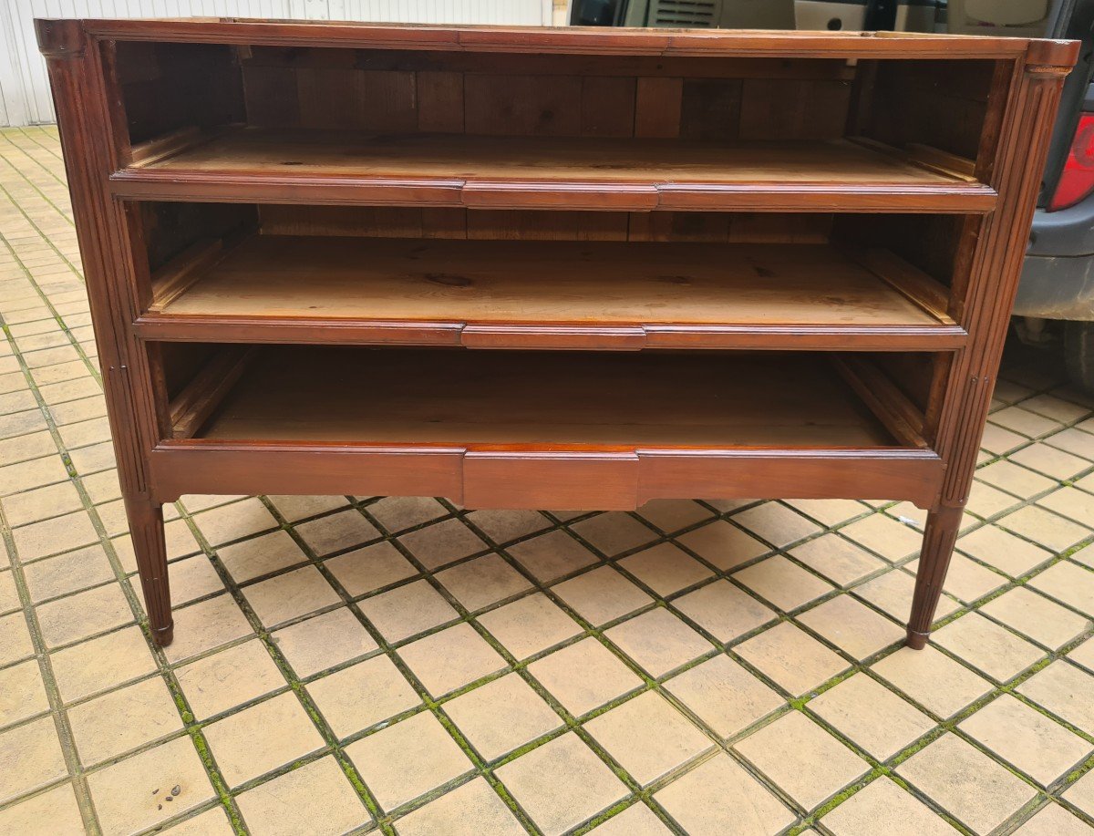Commode Estampillée Caumont (reçu Maitre ébéniste En 1774) En Acajou , époque Louis XVI-photo-2