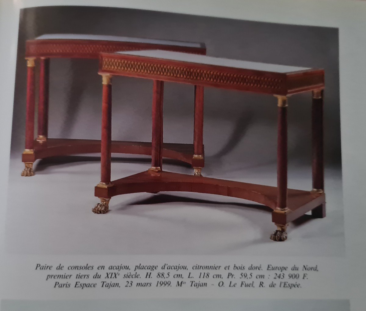 Paire de consoles Époque Gustavienne - Suède - vers 1800.-photo-5