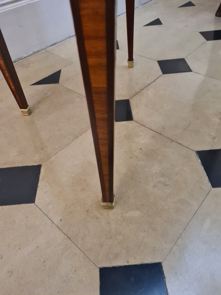 Louis XVI Style Pedestal Or Bouillote Table-photo-1