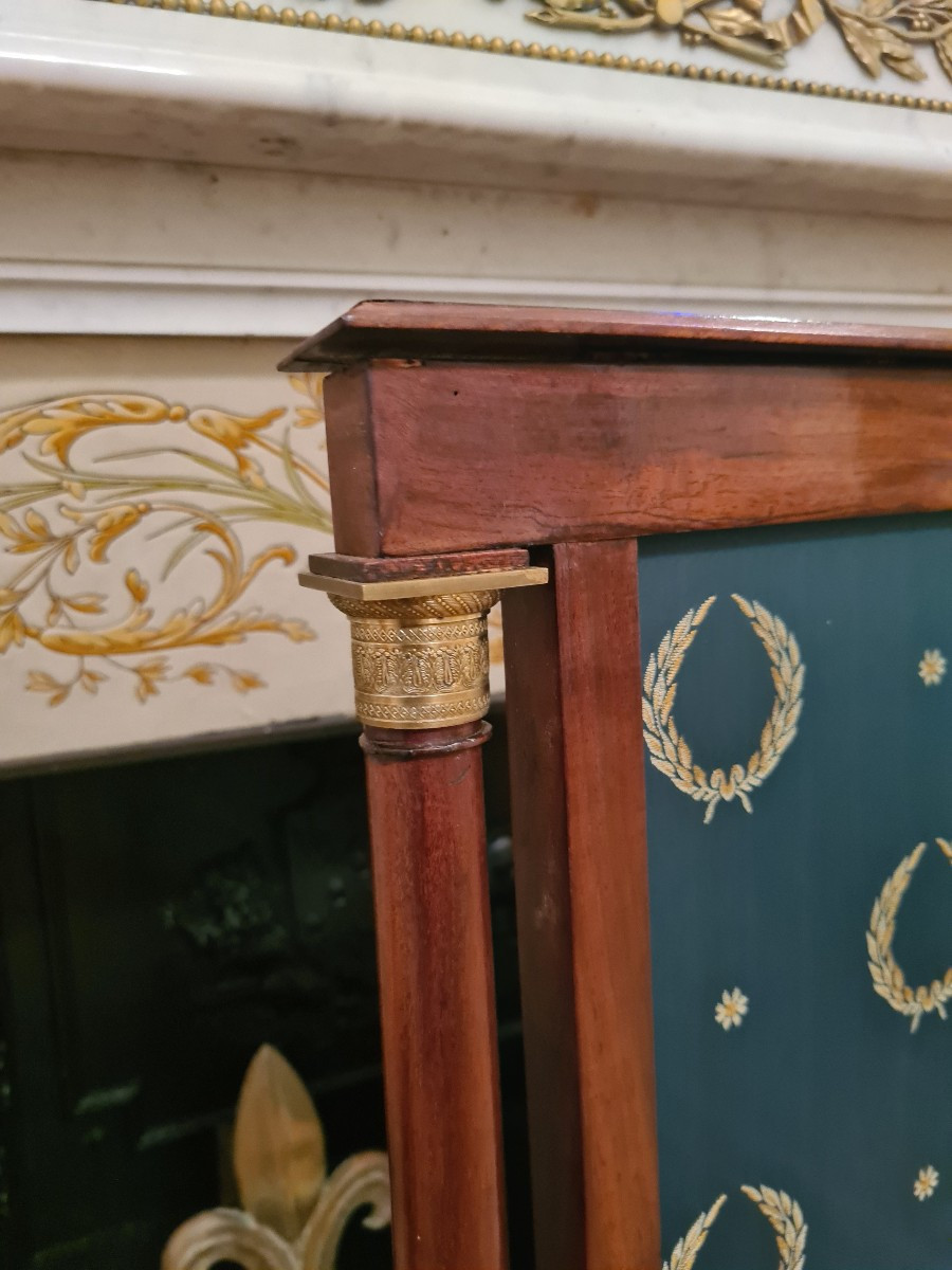 Empire Period Mahogany Fireplace Screen-photo-4
