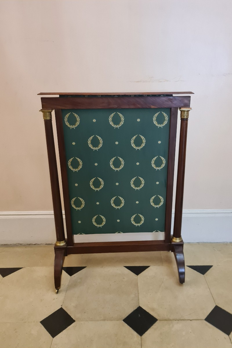 Empire Period Mahogany Fireplace Screen