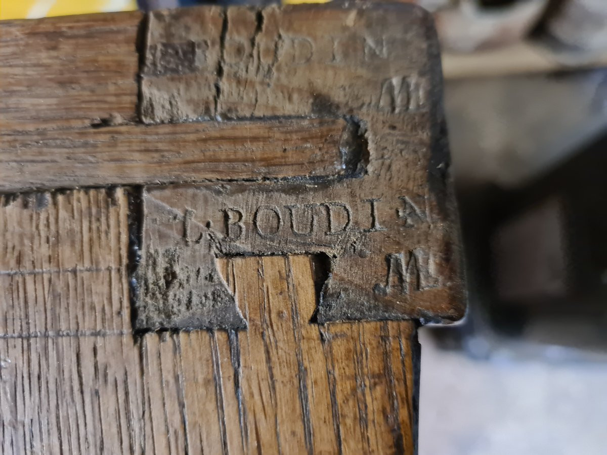 Transition Period Chest Of Drawers Stamped Petit And Boudin In Marquetry-photo-3