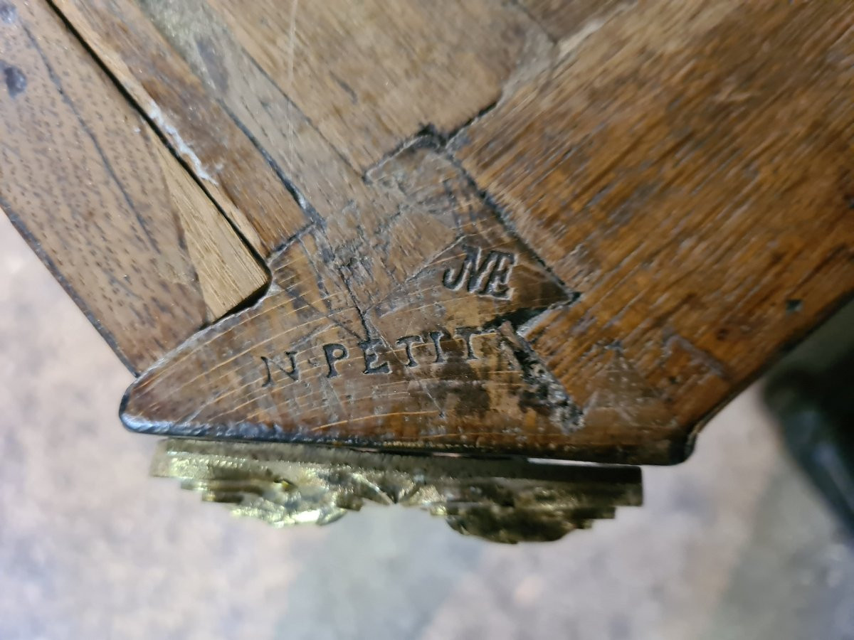 Transition Period Chest Of Drawers Stamped Petit And Boudin In Marquetry-photo-5
