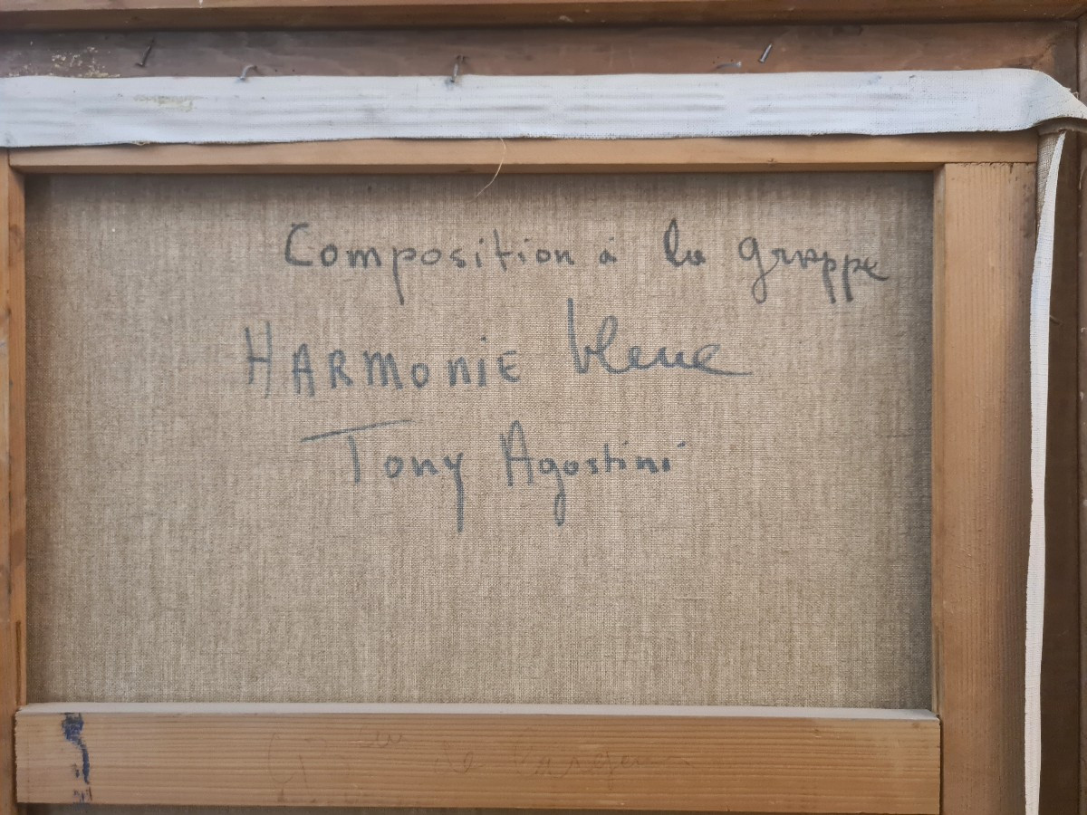 Tony Agostini (1916-1990) -  Huile sur toile 54x46cm -  signé et titré au dos . -photo-1