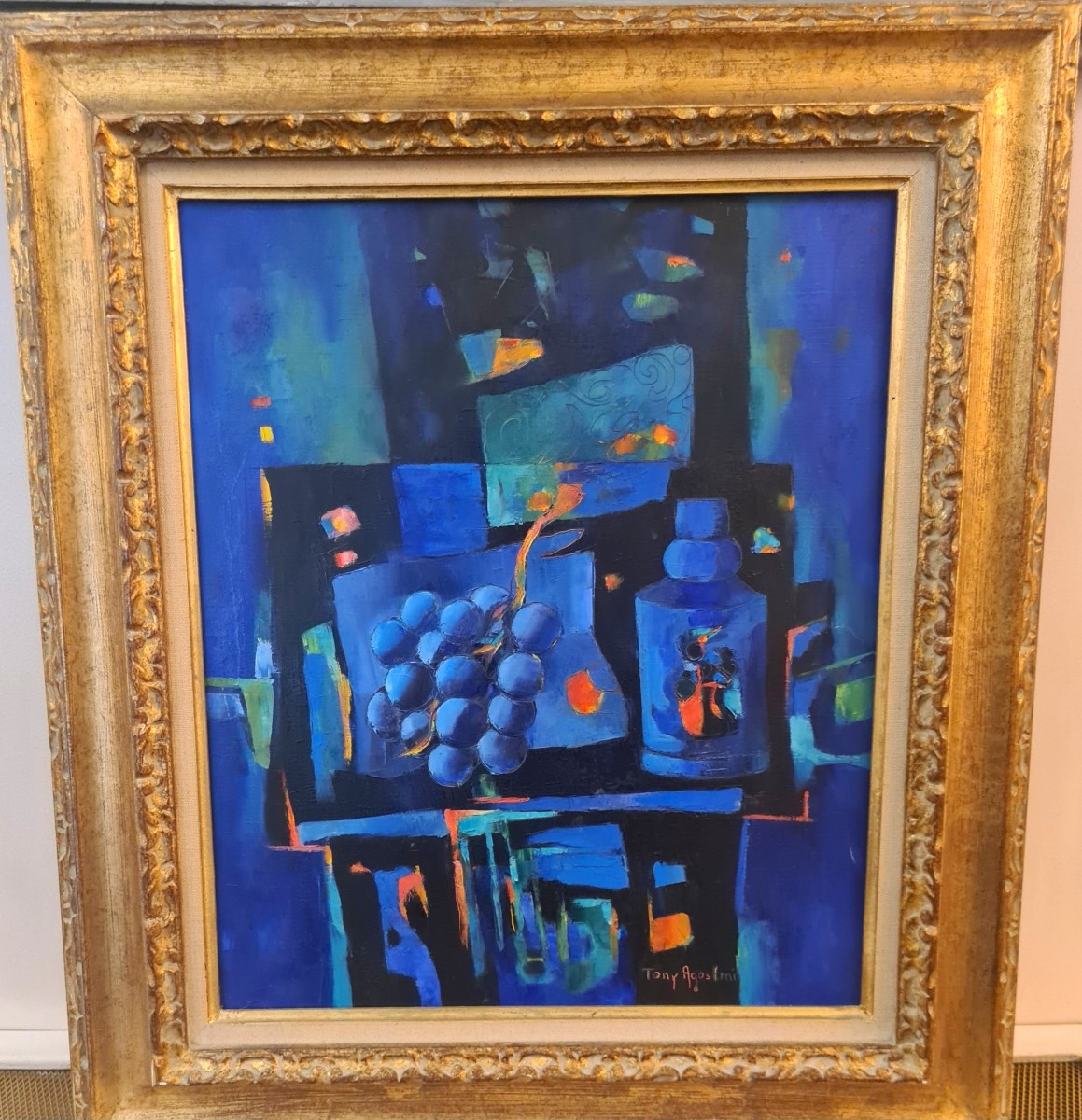 Tony Agostini (1916-1990) -  Huile sur toile 54x46cm -  signé et titré au dos . 