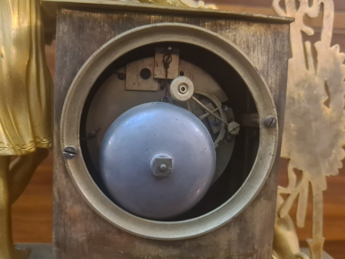 Gilt Bronze Clock - Diana The Huntress - Restoration Period - Circa 1819-photo-1