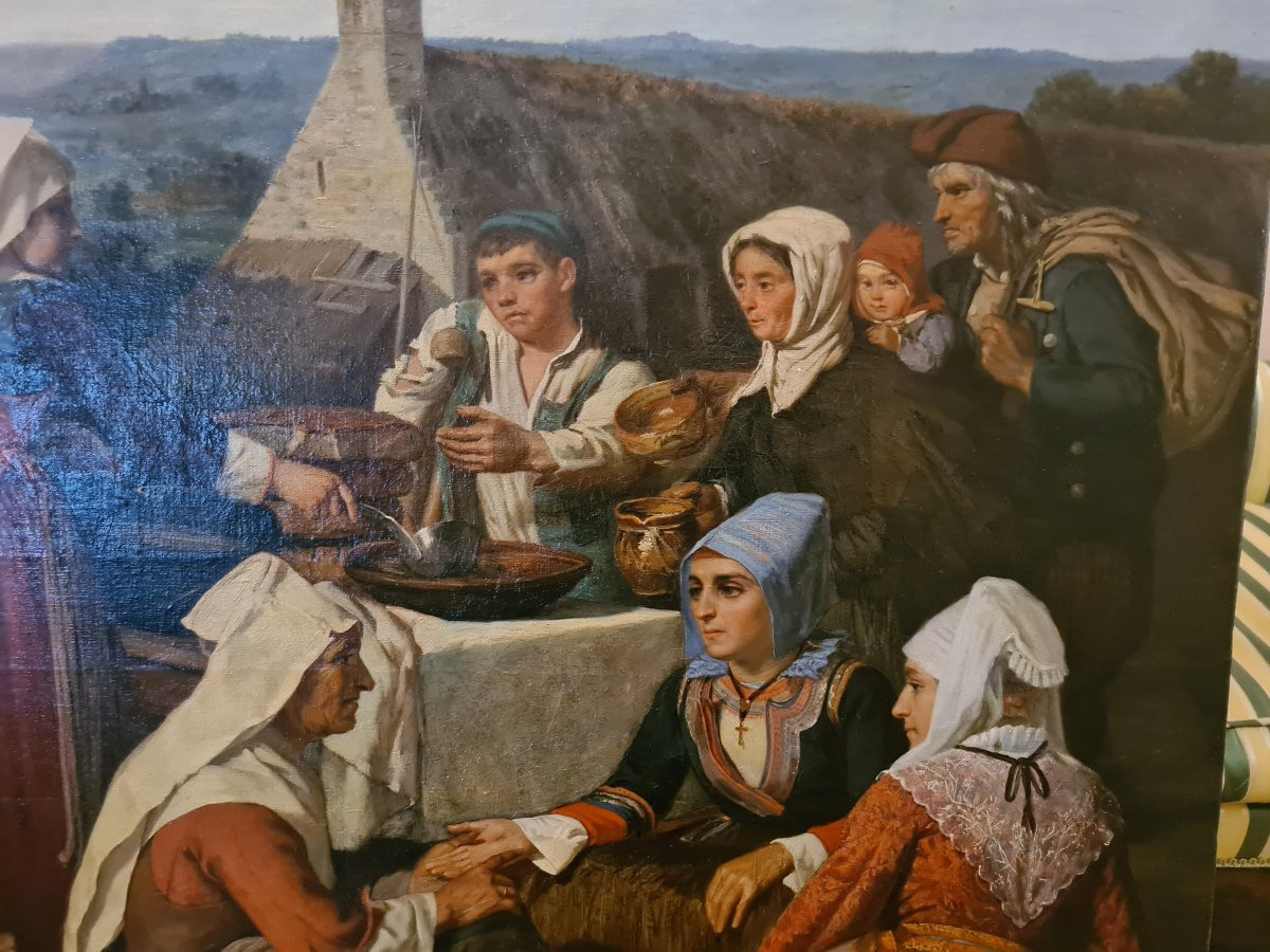 Pierre Charles Poussin (1819-1904) The Beggars' Festival - Dated And Signed 1855 - 119 X 139 Cm-photo-3