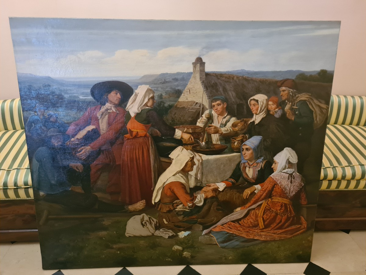 Pierre Charles Poussin (1819-1904) The Beggars' Festival - Dated And Signed 1855 - 119 X 139 Cm