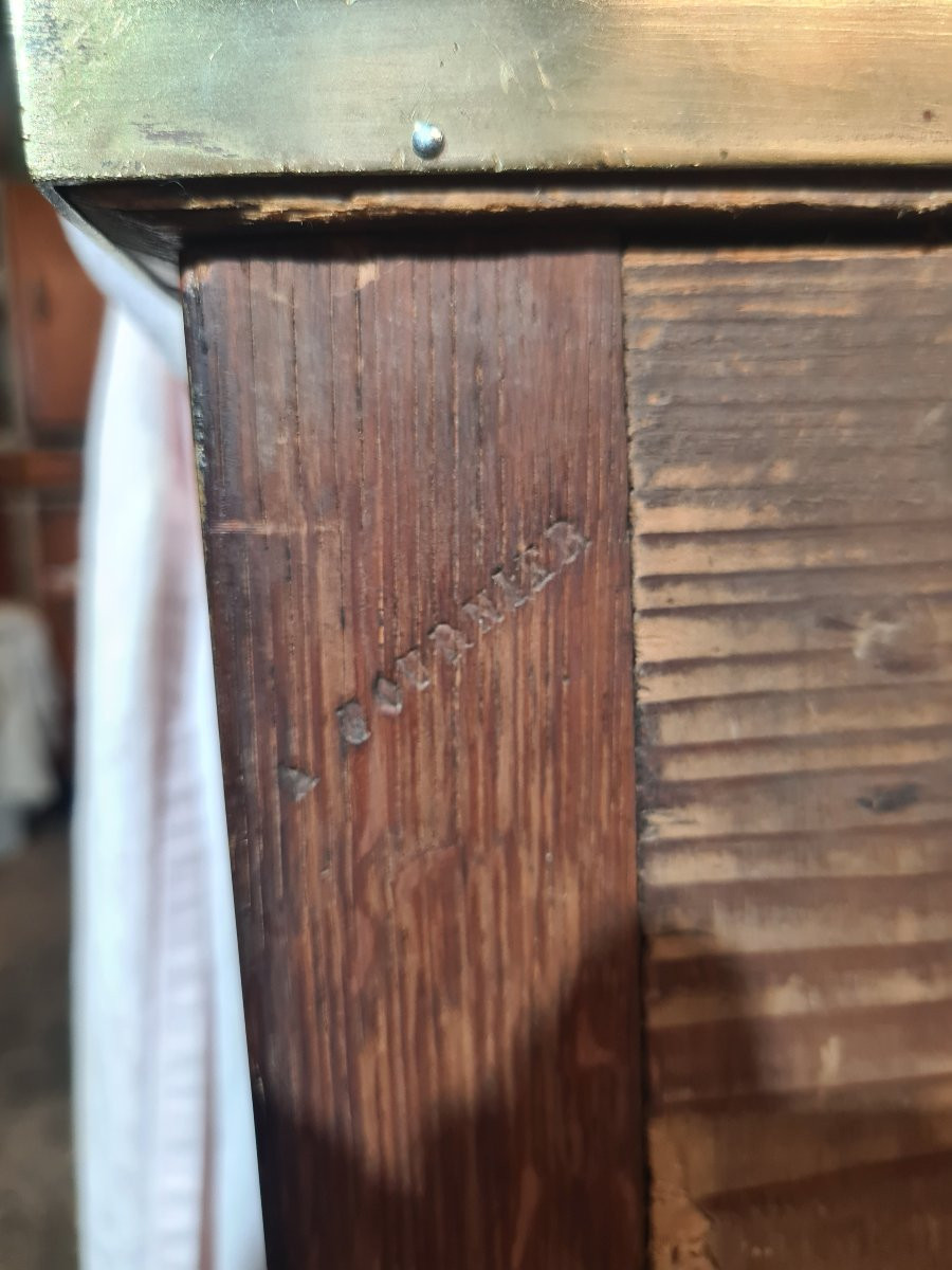 Paire de consoles  demi-lune dits « à l’anglaise , estampillées AME FOURNIER - Ep Napoléon III.-photo-5