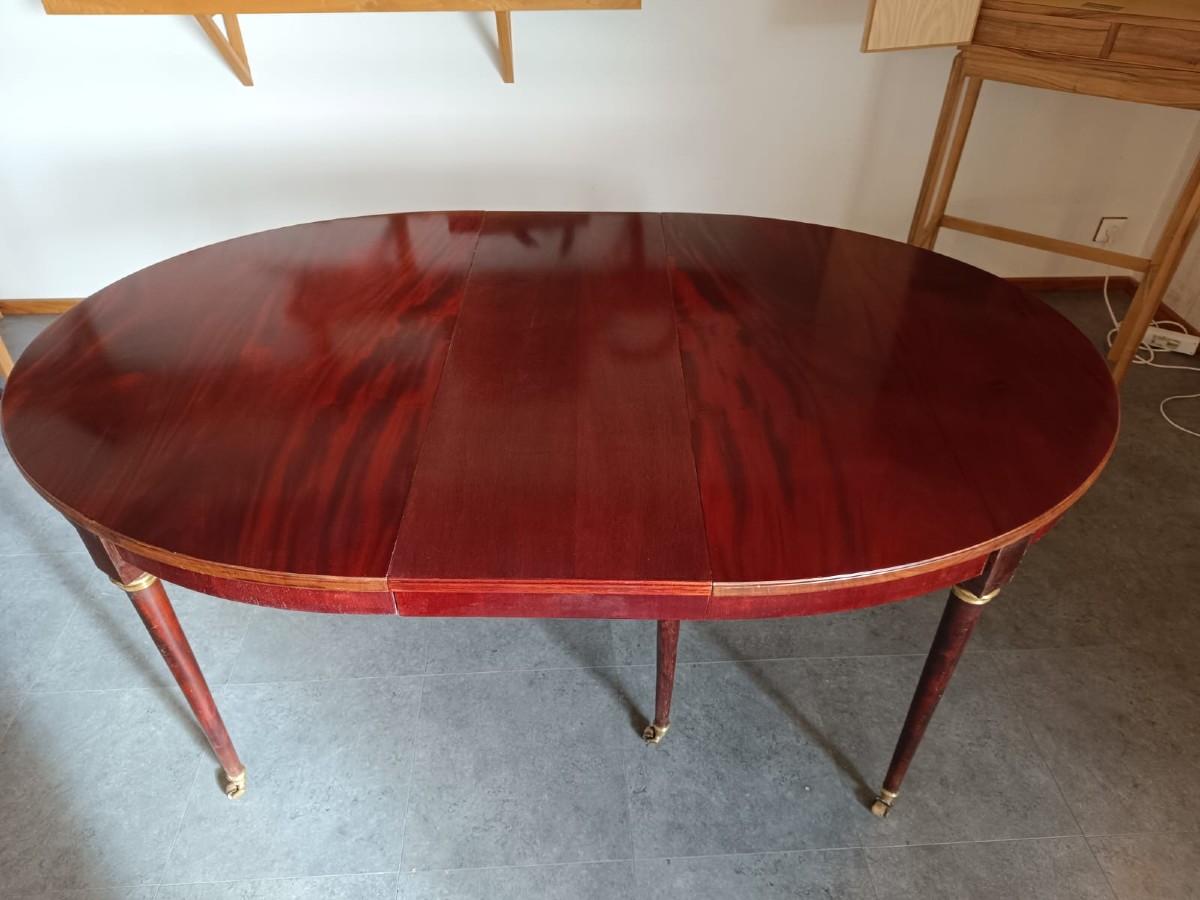 Table de salle à manger en acajou Époque Restauration, vers 1820. -photo-2