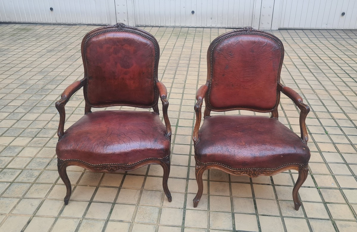 Pair Of Louis XV Style Armchairs