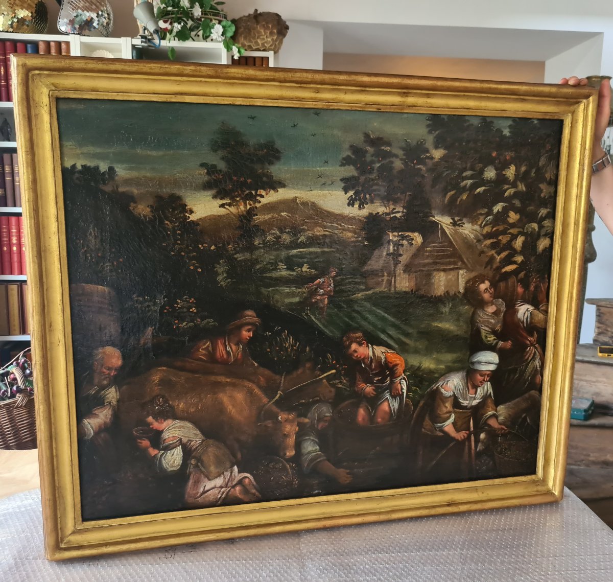 Venetian School, Bassano Workshop, Early 17th Century - Pair Of "the Grape Harvest And The Harv-photo-1