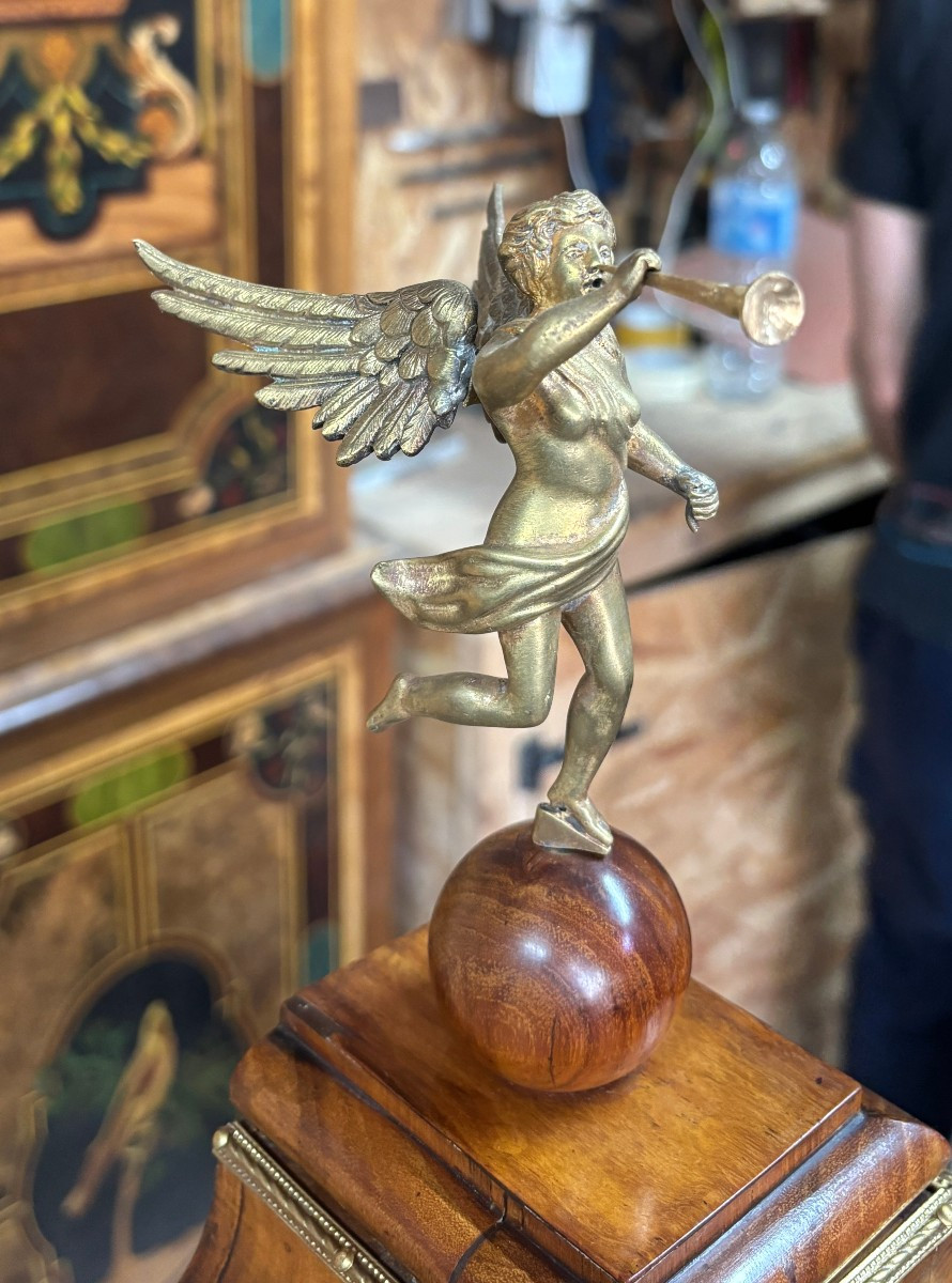 Cartel à poser et son socle en placage de bois de rose - Ep Napoleon III --photo-4